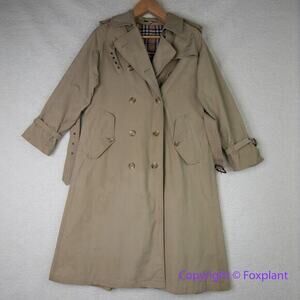 Vintage Charles Klein  *flawed" womens trench coat double‎ breasted, size 6